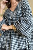 Nonni Gingham Artist Smock Black